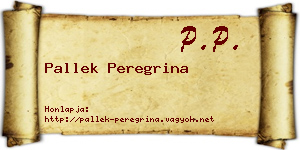 Pallek Peregrina névjegykártya
